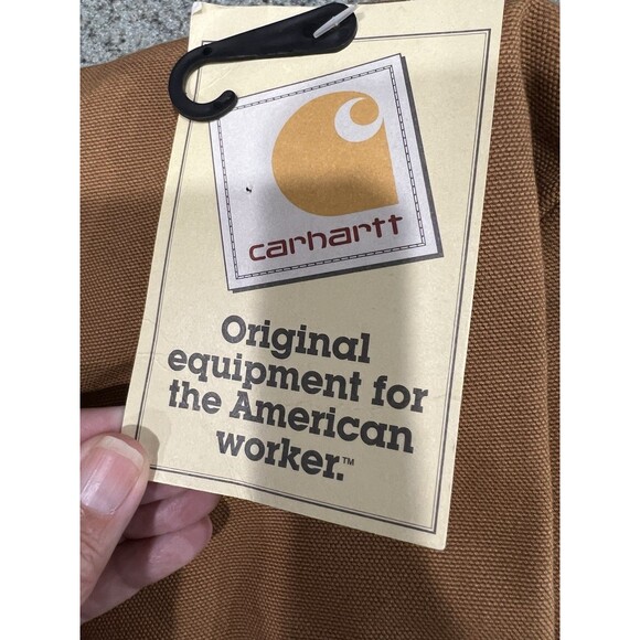 Vintage Carhartt Duck Hood Brown Red Quilt Lined Outdoor Workwear USA Made HQ106 - Picture 2 of 8